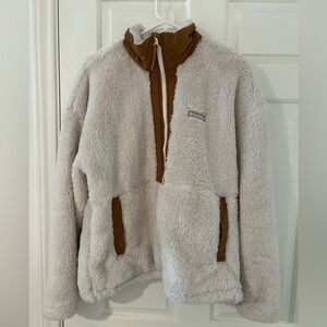 Columbia Women's Cream and Tan Teddy Jacket